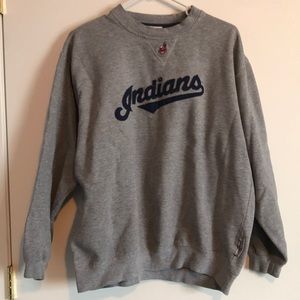 VINTAGE Mens LEE SPORT Cleveland Indians baseball crew neck